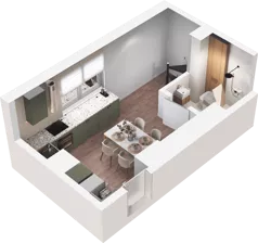 1 pokój, mieszkanie 36,66 m², parter, oferta nr E2_38, Dobka, Warszawa, Białołęka, Brzeziny, ul. Dobka z Oleśnicy 25