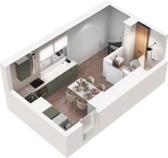 1 pokój, mieszkanie 36,66 m², parter, oferta nr E2_38, Dobka, Warszawa, Białołęka, Brzeziny, ul. Dobka z Oleśnicy 25