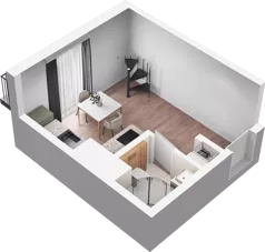 1 pokój, mieszkanie 34,89 m², piętro 1, oferta nr E2_48, Dobka, Warszawa, Białołęka, Brzeziny, ul. Dobka z Oleśnicy 25