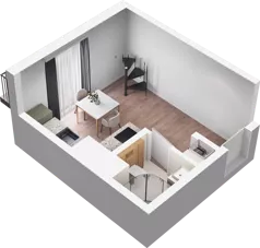 1 pokój, mieszkanie 34,89 m², piętro 1, oferta nr E2_48, Dobka, Warszawa, Białołęka, Brzeziny, ul. Dobka z Oleśnicy 25
