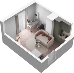 1 pokój, mieszkanie 35,66 m², piętro 1, oferta nr E2_49, Dobka, Warszawa, Białołęka, Brzeziny, ul. Dobka z Oleśnicy 25