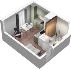 1 pokój, mieszkanie 35,66 m², piętro 1, oferta nr E2_49, Dobka, Warszawa, Białołęka, Brzeziny, ul. Dobka z Oleśnicy 25