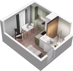 1 pokój, mieszkanie 35,66 m², piętro 1, oferta nr E2_49, Dobka, Warszawa, Białołęka, Brzeziny, ul. Dobka z Oleśnicy 25