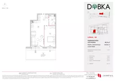 2 pokoje, mieszkanie 48,14 m², parter, oferta nr B04, Dobka, Warszawa, Białołęka, Brzeziny, ul. Dobka z Oleśnicy 25