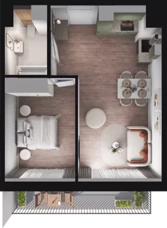 2 pokoje, mieszkanie 42,56 m², piętro 1, oferta nr B18, Dobka, Warszawa, Białołęka, Brzeziny, ul. Dobka z Oleśnicy 25