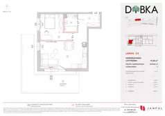 2 pokoje, mieszkanie 47,66 m², parter, oferta nr C02, Dobka, Warszawa, Białołęka, Brzeziny, ul. Dobka z Oleśnicy 25