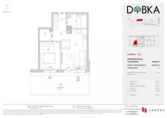 2 pokoje, mieszkanie 40,89 m², parter, oferta nr C03, Dobka, Warszawa, Białołęka, Brzeziny, ul. Dobka z Oleśnicy 25