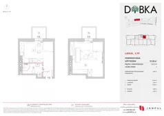 2 pokoje, mieszkanie 37,20 m², piętro 1, oferta nr C19, Dobka, Warszawa, Białołęka, Brzeziny, ul. Dobka z Oleśnicy 25