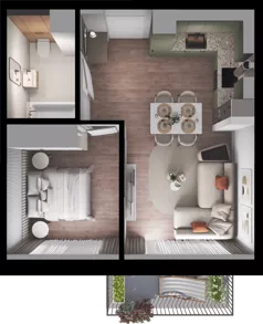 2 pokoje, mieszkanie 38,90 m², piętro 2, oferta nr C25, Dobka, Warszawa, Białołęka, Brzeziny, ul. Dobka z Oleśnicy 25