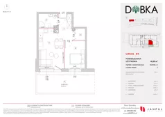 2 pokoje, mieszkanie 40,88 m², parter, oferta nr D04, Dobka, Warszawa, Białołęka, Brzeziny, ul. Dobka z Oleśnicy 25