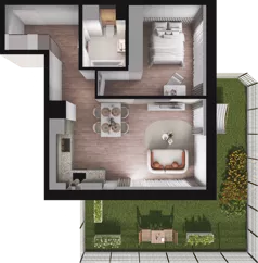 2 pokoje, mieszkanie 47,66 m², piętro 1, oferta nr C10, Dobka, Warszawa, Białołęka, Brzeziny, ul. Dobka z Oleśnicy 25