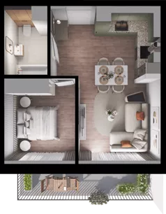 2 pokoje, mieszkanie 38,90 m², piętro 2, oferta nr D19, Dobka, Warszawa, Białołęka, Brzeziny, ul. Dobka z Oleśnicy 25