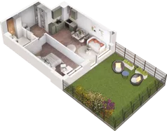 2 pokoje, mieszkanie 47,50 m², parter, oferta nr E1_03, Dobka, Warszawa, Białołęka, Brzeziny, ul. Dobka z Oleśnicy 25