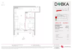 2 pokoje, mieszkanie 44,72 m², parter, oferta nr E1_08, Dobka, Warszawa, Białołęka, Brzeziny, ul. Dobka z Oleśnicy 25