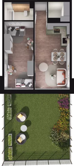 2 pokoje, mieszkanie 50,56 m², piętro 2, oferta nr E2_28, Dobka, Warszawa, Białołęka, Brzeziny, ul. Dobka z Oleśnicy 25