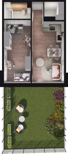 2 pokoje, mieszkanie 50,56 m², piętro 2, oferta nr E2_28, Dobka, Warszawa, Białołęka, Brzeziny, ul. Dobka z Oleśnicy 25
