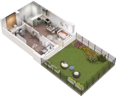 2 pokoje, mieszkanie 50,56 m², piętro 2, oferta nr E2_28, Dobka, Warszawa, Białołęka, Brzeziny, ul. Dobka z Oleśnicy 25