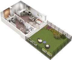 2 pokoje, mieszkanie 50,56 m², piętro 2, oferta nr E2_28, Dobka, Warszawa, Białołęka, Brzeziny, ul. Dobka z Oleśnicy 25