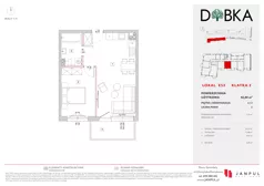 2 pokoje, mieszkanie 42,84 m², piętro 1, oferta nr E2_53, Dobka, Warszawa, Białołęka, Brzeziny, ul. Dobka z Oleśnicy 25