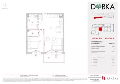 2 pokoje, mieszkanie 44,36 m², piętro 1, oferta nr E2_54, Dobka, Warszawa, Białołęka, Brzeziny, ul. Dobka z Oleśnicy 25