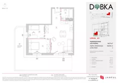 3 pokoje, mieszkanie 51,81 m², piętro 1, oferta nr A17, Dobka, Warszawa, Białołęka, Brzeziny, ul. Dobka z Oleśnicy 25