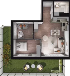 3 pokoje, mieszkanie 51,81 m², piętro 1, oferta nr A17, Dobka, Warszawa, Białołęka, Brzeziny, ul. Dobka z Oleśnicy 25