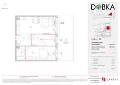 3 pokoje, mieszkanie 51,81 m², piętro 1, oferta nr A17, Dobka, Warszawa, Białołęka, Brzeziny, ul. Dobka z Oleśnicy 25