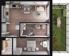 3 pokoje, mieszkanie 51,81 m², piętro 1, oferta nr A17, Dobka, Warszawa, Białołęka, Brzeziny, ul. Dobka z Oleśnicy 25