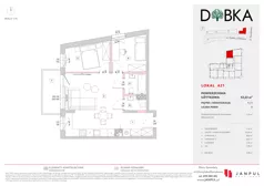 3 pokoje, mieszkanie 53,23 m², piętro 1, oferta nr A21, Dobka, Warszawa, Białołęka, Brzeziny, ul. Dobka z Oleśnicy 25