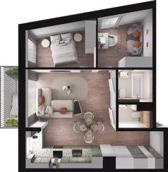 3 pokoje, mieszkanie 53,23 m², piętro 2, oferta nr A31, Dobka, Warszawa, Białołęka, Brzeziny, ul. Dobka z Oleśnicy 25