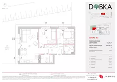 3 pokoje, mieszkanie 57,59 m², piętro 1, oferta nr B13, Dobka, Warszawa, Białołęka, Brzeziny, ul. Dobka z Oleśnicy 25