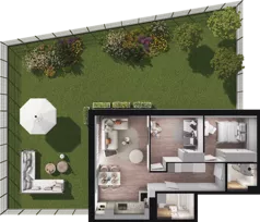 3 pokoje, mieszkanie 57,59 m², piętro 1, oferta nr B13, Dobka, Warszawa, Białołęka, Brzeziny, ul. Dobka z Oleśnicy 25