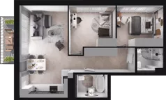 3 pokoje, mieszkanie 57,59 m², piętro 1, oferta nr B13, Dobka, Warszawa, Białołęka, Brzeziny, ul. Dobka z Oleśnicy 25