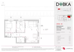 3 pokoje, mieszkanie 55,11 m², parter, oferta nr D06, Dobka, Warszawa, Białołęka, Brzeziny, ul. Dobka z Oleśnicy 25