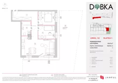 3 pokoje, mieszkanie 51,81 m², piętro 1, oferta nr A17, Dobka, Warszawa, Białołęka, Brzeziny, ul. Dobka z Oleśnicy 25