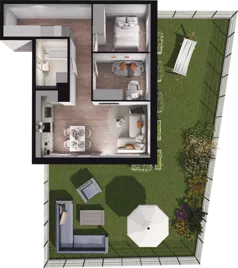 3 pokoje, mieszkanie 51,81 m², piętro 1, oferta nr A17, Dobka, Warszawa, Białołęka, Brzeziny, ul. Dobka z Oleśnicy 25