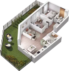 3 pokoje, mieszkanie 62,53 m², parter, oferta nr E2_35, Dobka, Warszawa, Białołęka, Brzeziny, ul. Dobka z Oleśnicy 25