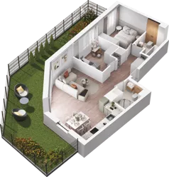 3 pokoje, mieszkanie 62,53 m², parter, oferta nr E2_35, Dobka, Warszawa, Białołęka, Brzeziny, ul. Dobka z Oleśnicy 25