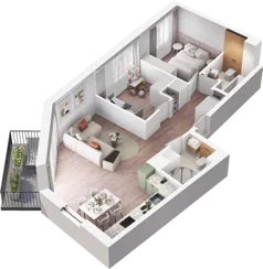 3 pokoje, mieszkanie 62,53 m², piętro 1, oferta nr E2_47, Dobka, Warszawa, Białołęka, Brzeziny, ul. Dobka z Oleśnicy 25