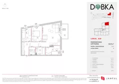 4 pokoje, mieszkanie 66,35 m², piętro 1, oferta nr A20, Dobka, Warszawa, Białołęka, Brzeziny, ul. Dobka z Oleśnicy 25