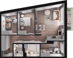4 pokoje, mieszkanie 66,35 m², piętro 1, oferta nr A20, Dobka, Warszawa, Białołęka, Brzeziny, ul. Dobka z Oleśnicy 25