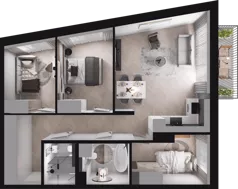 4 pokoje, mieszkanie 66,35 m², piętro 1, oferta nr A20, Dobka, Warszawa, Białołęka, Brzeziny, ul. Dobka z Oleśnicy 25