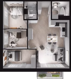 4 pokoje, mieszkanie 67,11 m², piętro 2, oferta nr A23, Dobka, Warszawa, Białołęka, Brzeziny, ul. Dobka z Oleśnicy 25