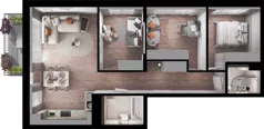 4 pokoje, mieszkanie 68,66 m², piętro 1, oferta nr D08, Dobka, Warszawa, Białołęka, Brzeziny, ul. Dobka z Oleśnicy 25