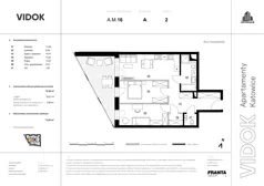 3 pokoje, mieszkanie 71,17 m², piętro 2, oferta nr A.M.16, VIDOK Apartamenty, Katowice, Śródmieście, ul. Kozielska