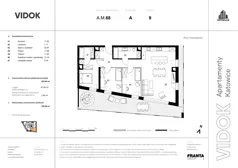 4 pokoje, mieszkanie 105,01 m², piętro 9, oferta nr A.M.68, VIDOK Apartamenty, Katowice, Śródmieście, ul. Kozielska