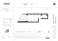 1 pokój, mieszkanie 89,33 m², piętro 1, oferta nr B.M.09, VIDOK Apartamenty, Katowice, Śródmieście, ul. Kozielska