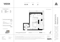 2 pokoje, mieszkanie 25,43 m², piętro 2, oferta nr B.M.14, VIDOK Apartamenty, Katowice, Śródmieście, ul. Kozielska