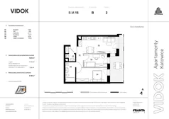 3 pokoje, mieszkanie 48,22 m², piętro 2, oferta nr B.M.15, VIDOK Apartamenty, Katowice, Śródmieście, ul. Kozielska