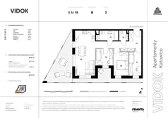 4 pokoje, mieszkanie 62,10 m², piętro 2, oferta nr B.M.18, VIDOK Apartamenty, Katowice, Śródmieście, ul. Kozielska